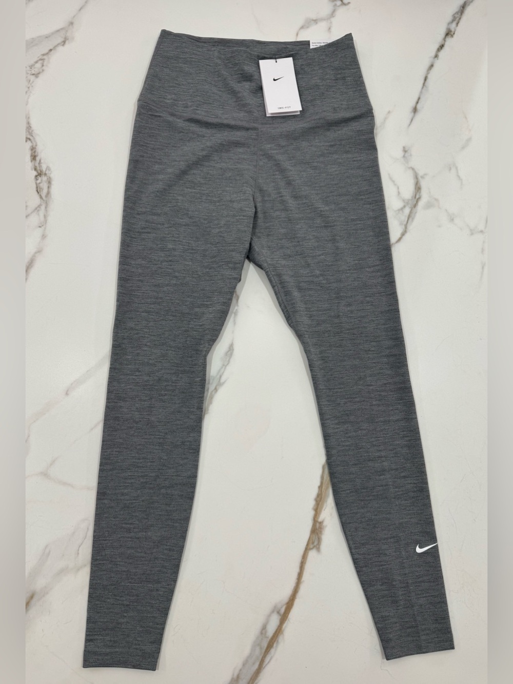 Nike One Women’s Gray High-Waist, Tight Fit, Full Length Leggings Size M
